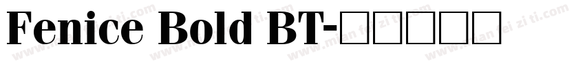 Fenice Bold BT字体转换